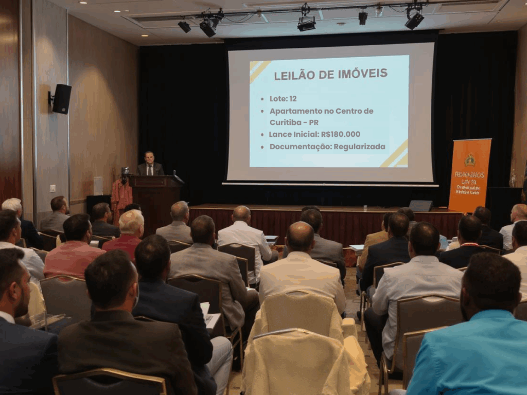 Leilão de imóveis em Curitiba – Evento presencial de venda de apartamento judicial