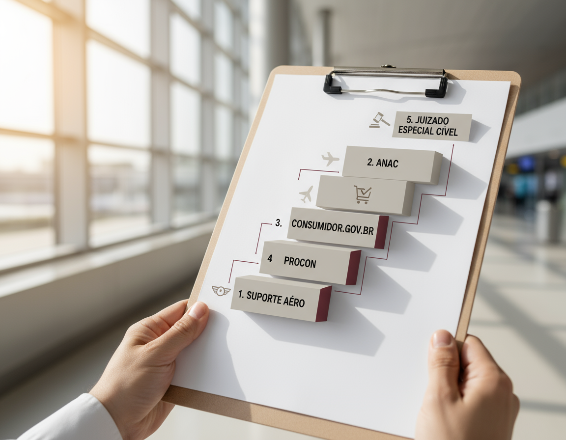 Formulário de reclamação de passageiro sendo preenchido na plataforma da ANAC