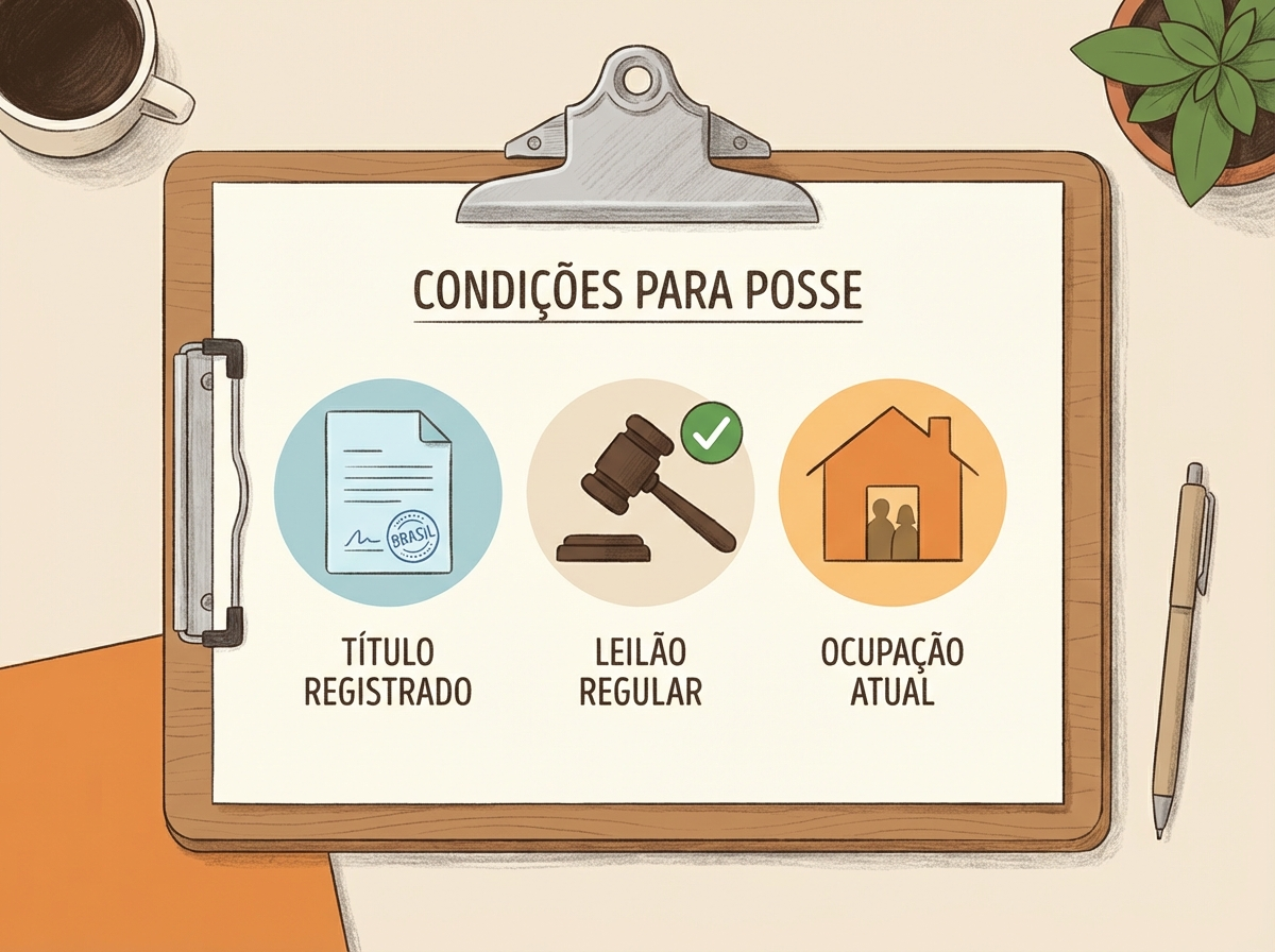 Condições para imissão na posse: registro, regularidade do leilão e ocupação
