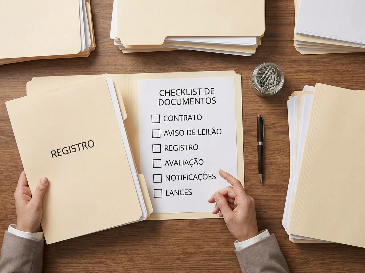 Pessoa recebendo as chaves e documentos após concluir o registro e a posse de imóvel arrematado em leilão