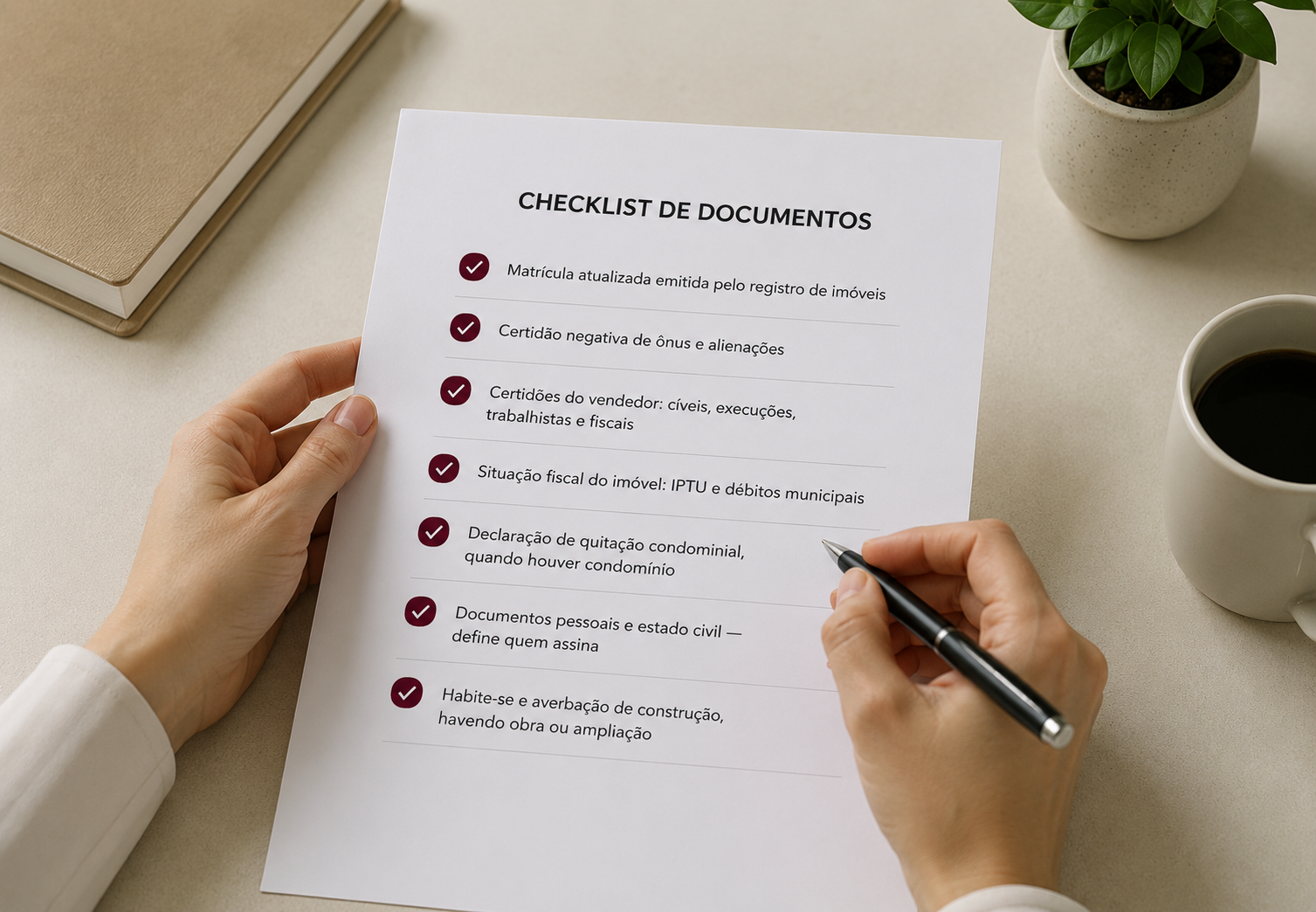 Documentos e certidões analisados antes da compra do imóvel