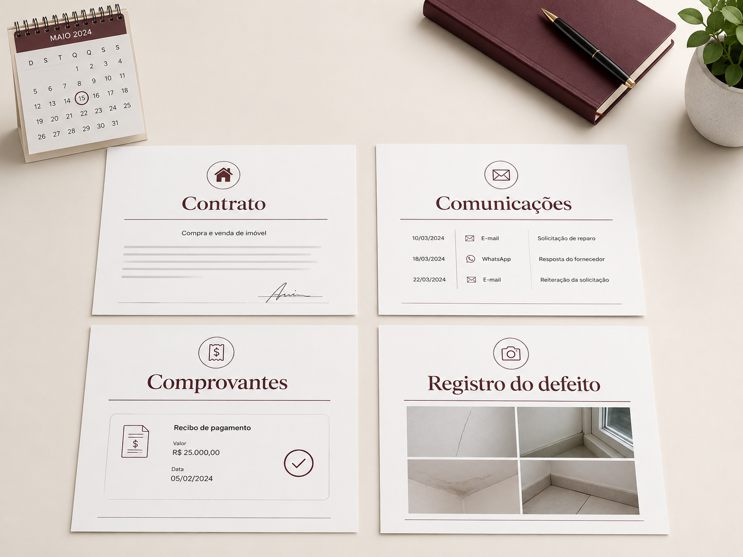 Documentos, laudo e provas utilizados em conflito imobiliário
